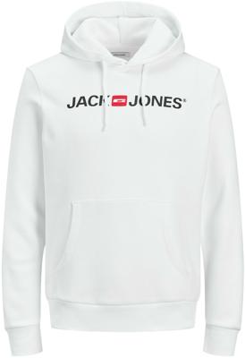 Jack and Jones Hoodie Wit Met Logo En Kangoeroezak Regular Fit