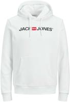 Jack and Jones Hoodie Wit Met Logo En Kangoeroezak Regular Fit
