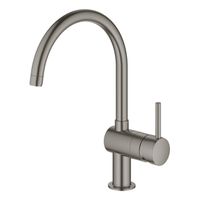 GROHE Minta Keukenkraan - hoog - draaibare ronde uitloop - hard graphite geborsteld 32917AL0