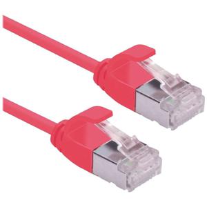 ROLINE F/UTP DataCenter Patchkabel Cat.6A (Class EA), LSOH, extra dun, rood, 0,15 m