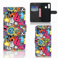 Huawei P30 Lite (2020) Wallet Case met Pasjes Punk Rock