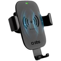 sbs mobile Auto-Halterung Wireless Gravity mit Schnellladung Ventilatierooster Telefoonhouder voor in de auto Met inductielader 55 - 90 mm - thumbnail