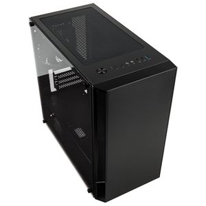 Kolink Citadel Midi-tower PC-behuizing Zwart 2 voorgeïnstalleerde ventilators, Zijvenster, Stoffilter