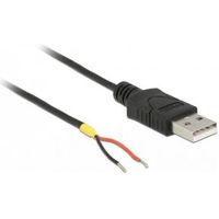 Delock 85664 Kabel USB 2.0 Type-A male > 2 x open draden voeding 1,5 m Raspberry Pi - thumbnail