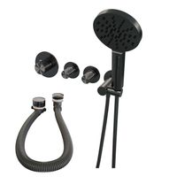 Inbouwthermostaatset Brauer Gunmetal Carving Incl 3 Standen Handdouche En Badafvoer Gunmetal Brauer - thumbnail