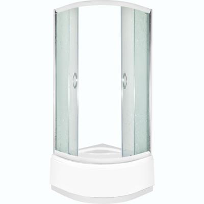 Kerra Malwa douchecabine kwartrond 90x90cm met decor en douchebak