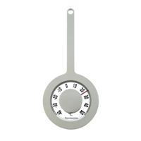 Nature Buitenthermometer - rond - grijs - aluminium - 7,2 x 16 cm