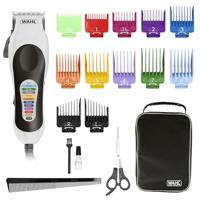 WAHL Color Pro tondeuse voor mannen met kabel, clipper, met accessoires in handbagage. 10 kleurrijke geleidingskammen. Ideaal voor het hele gezin. Kit met schaar en kam.