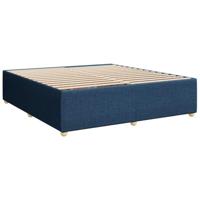 vidaXL Bedframe zonder matras stof blauw 200x200 cm