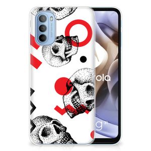 Silicone Back Case Motorola Moto G31 | G41 Skull Red