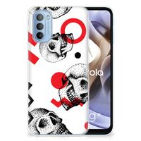 Silicone Back Case Motorola Moto G31 | G41 Skull Red