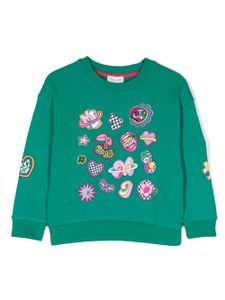 Marc Jacobs Kids sweat à patch logo - Vert