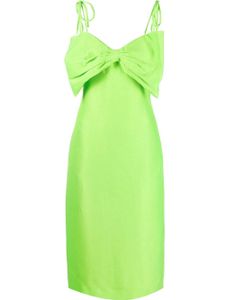 MSGM robe mi-longue à détail de nœud - Vert