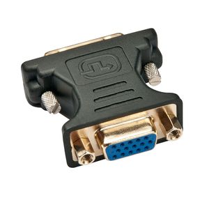 Lindy 41199 VGA DVI-I Zwart, Goud kabeladapter/verloopstukje