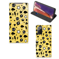 Mobiel BookCase Samsung Galaxy Note20 Punk Geel