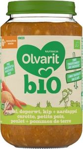 Olvarit Wortel erwt kip aardappel bio 6M20 (200 gr)