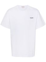 Alexander McQueen t-shirt en coton à logo brodé - Blanc