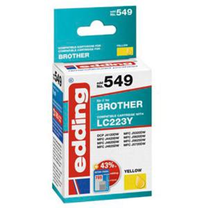 Edding Inktcartridge vervangt Brother LC-223Y Compatibel Geel EDD-549 18-549