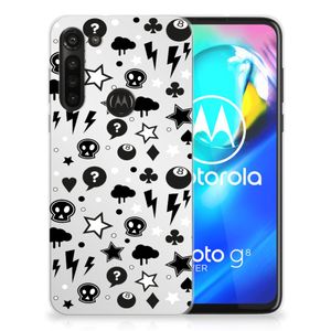 Silicone Back Case Motorola Moto G8 Power Silver Punk