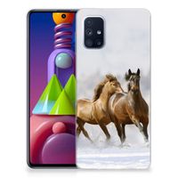 Samsung Galaxy M51 TPU Hoesje Paarden - thumbnail