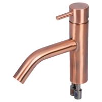 Differnz koud/warm kraan gebogen koper