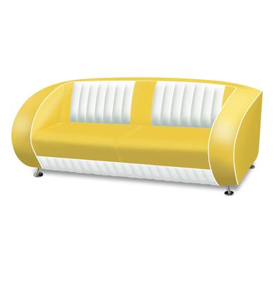 Bel Air Sofa SF-02CB Geel