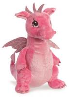 Aurora knuffeldraak Sparkle Tales Dahlia roze 30,5 cm