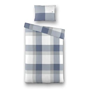 Flanellen Dekbedovertrek McGregor Blue Check - Eenpersoons (140x240 cm) - Wit & Blauw - Dessin: Ruiten - McGregor - Dekbed-Discounter.nl