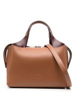 Tod's medium Boston leather tote bag - Marron - thumbnail