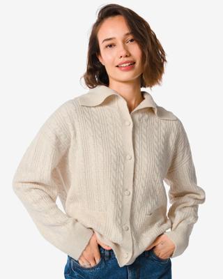 HEMA Damesvest Gebreid Ocean Gebroken Wit (gebroken wit) HEMA Damesvest Gebreid Ocean Gebroken Wit (gebroken wit)