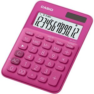 Casio MS-20UC Bureaurekenmachine Rood Aantal displayposities: 12 werkt op zonne-energie, werkt op batterijen (b x h x d) 105 x 23 x 149.5 mm