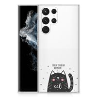 Samsung Galaxy S22 Ultra Telefoonhoesje met Naam Cat Good Day