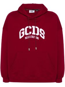 GCDS hoodie à logo brodé - Rouge