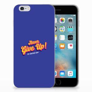 Apple iPhone 6 | 6s Siliconen hoesje met naam Never Give Up