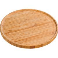 Bamboe houten serveerplank rond 32 cm