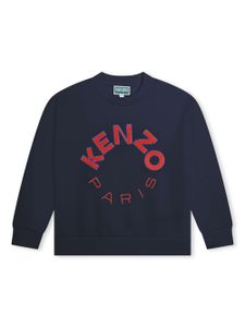 Kenzo Kids sweat en coton à logo brodé - Bleu