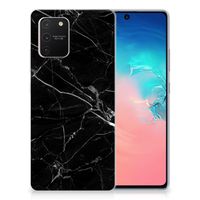 Samsung Galaxy S10 Lite TPU Siliconen Hoesje Marmer Zwart - Origineel Cadeau Vader