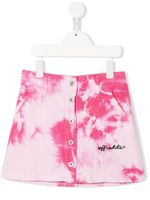 Off-White Kids jupe à imprimé tie dye - Rose