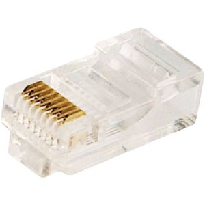 LogiLink RJ45-connector CAT5e MP0002 Stekker, recht Aantal polen: 8P8C Transparant 100 stuk(s)