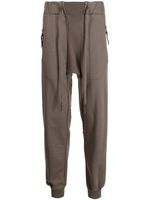 11 By Boris Bidjan Saberi panelled tapered cotton track pants - Marron - thumbnail