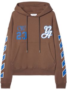 Off-White 23 Varsity Skate cotton hoodie - Marron