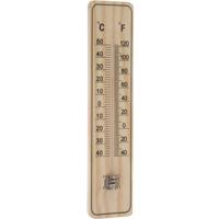 Pro Garden Thermometer - binnen/buiten - hout - 22,5 x 5 cm - thumbnail