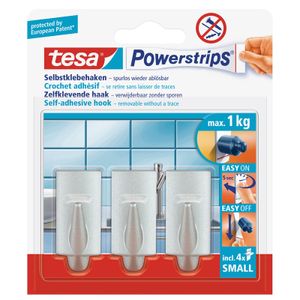 6x Tesa Powerstrips haken trend chroom small klusbenodigdheden