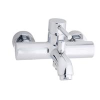 Badkraan Cadans 15cm Hartafstand Mengkraan Opbouw Rond Chroom 1 Greeps met Onderuitloop