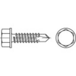 TOOLCRAFT 141389 Zelfborende schroef 6.3 mm 25 mm Buitenzeskant DIN 7504 Staal Galvanisch verzinkt 500 stuk(s)