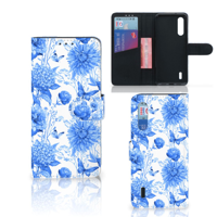 Hoesje voor Xiaomi Mi 9 Lite Flowers Blue - thumbnail