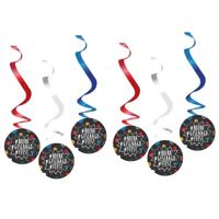 6x Decoraties thema geslaagd - Hangdecoratie