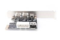 Digitus DS-30201-5 3 + 1 poorten FireWire 400-controllerkaart FireWire 400 PCIe - thumbnail