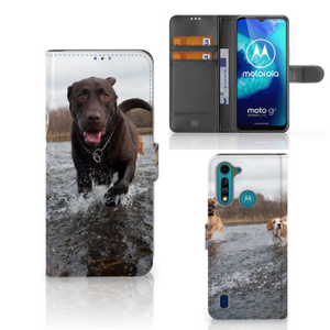 Motorola G8 Power Lite Telefoonhoesje met Pasjes Honden Labrador