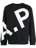 A.P.C. sweat Cory à logo imprimé - Noir